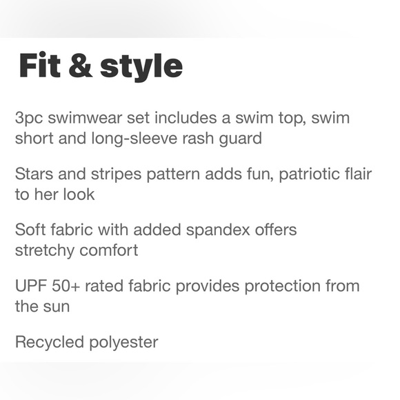 Art Class Girls 3 Piece Rashguard Swimsuit Set Sunset Surf Club design X… - Picture 5 of 10